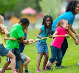 Kids Playing Tug-of-War