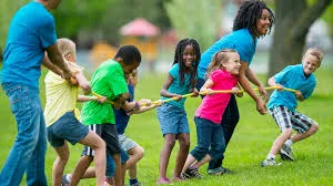 Kids Playing Tug-of-War