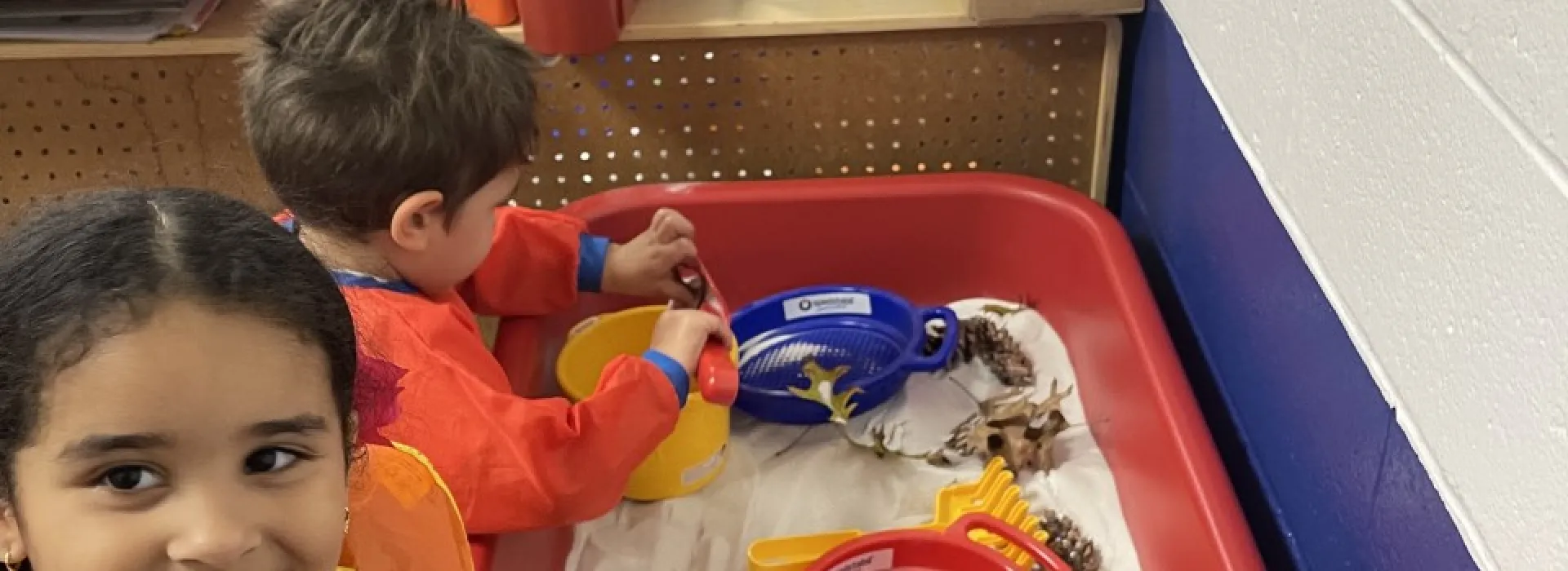 Kids playing with the sandbox